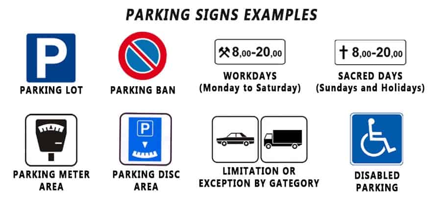 Traffic signs with meaning infographic